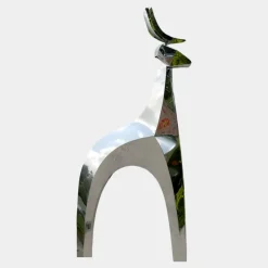 Statues & Sculptures Wildlife|Stags & Deers^Dynamic Deer 156cm Metal Garden Sculpture