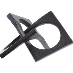 Statues & Sculptures Table Top|Abstract^Dynamic Horizons 13cm Black Metal Indoor Sculpture