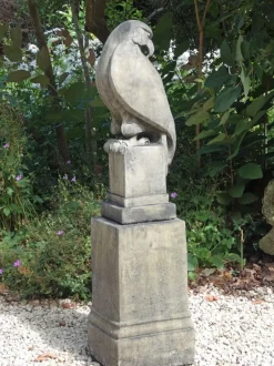 Statues & Sculptures Eagles|Modern^Eagle on Modena Pedestal Modern Stone Garden Statue