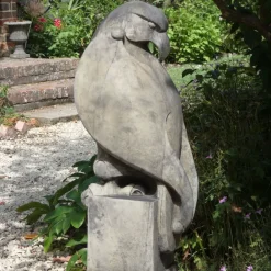 Statues & Sculptures Eagles|Modern^Eagle on Plain Pedestal Modern Stone Garden Statue