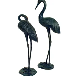 Statues & Sculptures Cranes^Elegant Cranes Bronze Metal Garden Ornaments
