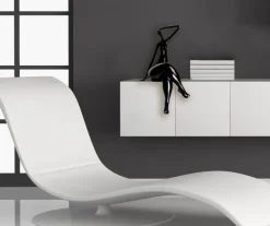 Statues & Sculptures Figurative|Table Top^Elegant Grace 38cm Black Resin Indoor Sculpture