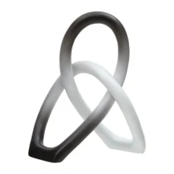Statues & Sculptures Table Top|Abstract^Eternal Curves 19cm Black & White Resin Indoor Sculpture