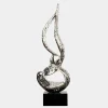 Statues & Sculptures Giant|Floor Standing^Eternal Flame 173cm Silver Metal Garden Sculpture