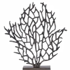 Statues & Sculptures Table Top|Contemporary^Euphoric Coral 43cm Black Metal Indoor Sculpture