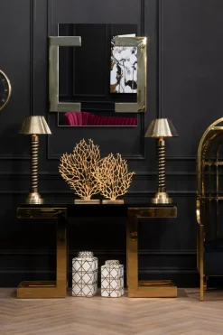 Statues & Sculptures Table Top|Contemporary^Euphoric Coral 40cm Gold Metal Indoor Sculpture