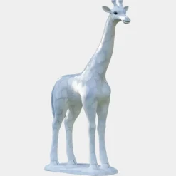Statues & Sculptures Wildlife|Modern^Gigantic Giraffe 350cm White Marble Garden Statue v2