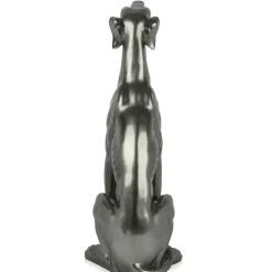 Statues & Sculptures Floor Standing|Animals^Guardian Greyhound 81cm Anthracite Resin Indoor Sculpture