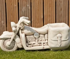 Statues & Sculptures Large^Harley Davidson Motorbike Stone Garden Planter Ornament