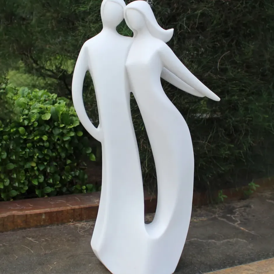 Statues & Sculptures Modern^Harmony 80cm Marble Resin Modern Garden Statue
