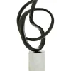 Statues & Sculptures Table Top|Abstract^Harmony in Motion 34cm Black Metal Indoor Sculpture