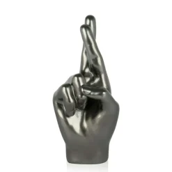 Statues & Sculptures Table Top|Contemporary^Hope Hand 28cm Anthracite Resin Indoor Sculpture