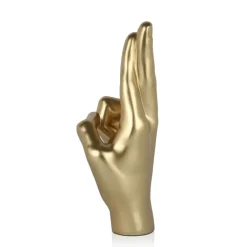 Statues & Sculptures Table Top|Contemporary^Hope Hand 28cm Gold Resin Indoor Sculpture