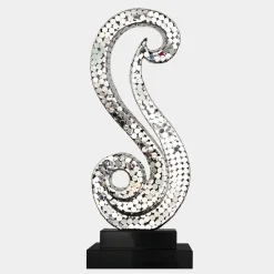Statues & Sculptures Table Top|Floor Standing^Iconic Symphony 85cm Silver Metal Indoor Sculpture