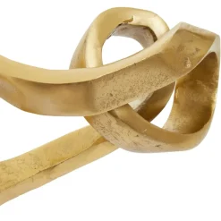 Statues & Sculptures Table Top|Abstract^Infinite Loop 17cm Gold Metal Indoor Sculpture