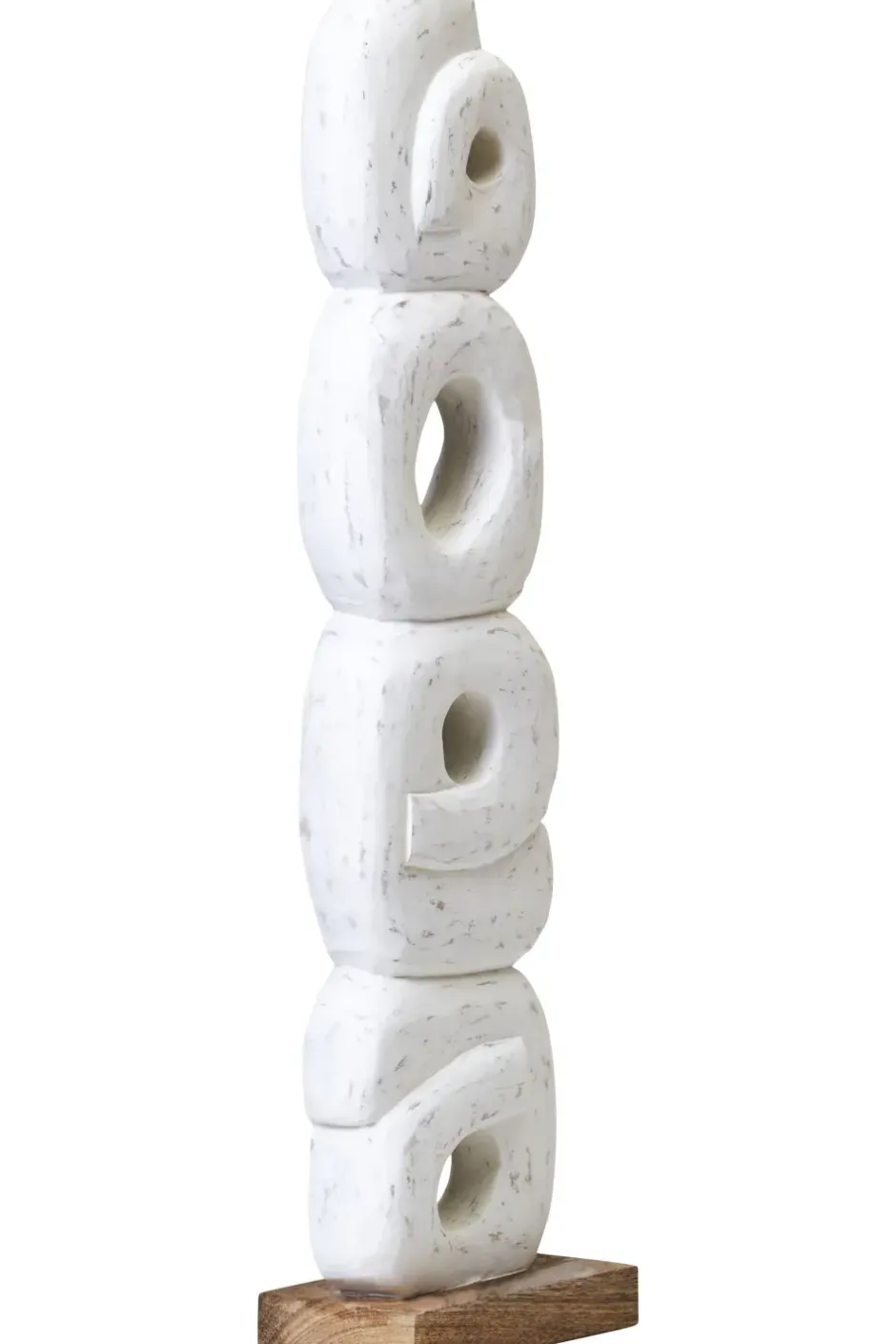 Statues & Sculptures Table Top|Abstract^Infinite Quartet 61cm White Wood Indoor Sculpture