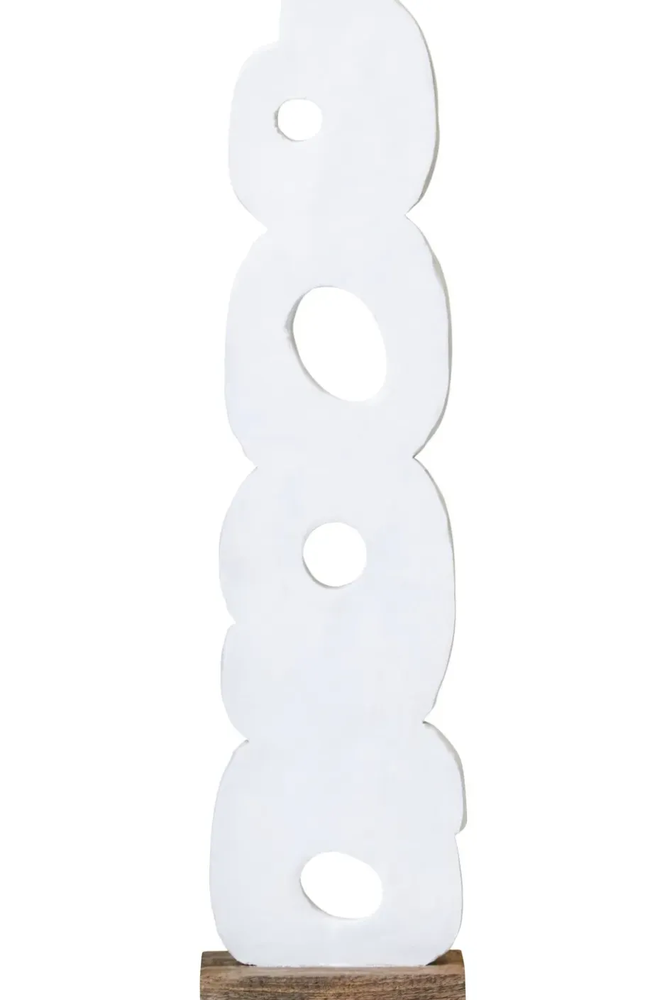 Statues & Sculptures Table Top|Abstract^Infinite Quartet 61cm White Wood Indoor Sculpture
