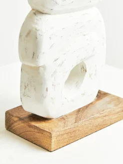 Statues & Sculptures Table Top|Abstract^Infinite Quartet 61cm White Wood Indoor Sculpture
