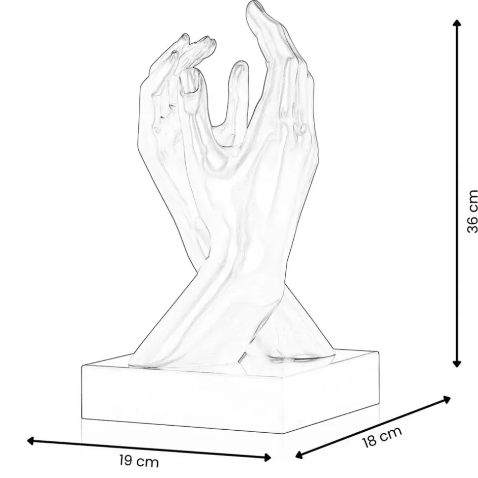 Statues & Sculptures Table Top|Contemporary^Infinite Touch 36cm Gold Resin Indoor Sculpture