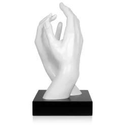 Statues & Sculptures Table Top|Contemporary^Infinite Touch 36cm White Resin Indoor Sculpture