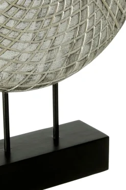 Statues & Sculptures Table Top|Abstract^Infinity Core 50cm Silver Wood Indoor Sculpture