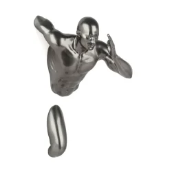 Statues & Sculptures Figurative|Wall Art^Infinity Man 28cm Anthracite Resin Wall Sculpture