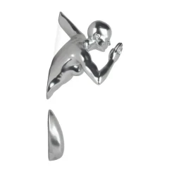 Statues & Sculptures Figurative|Wall Art^Infinity Woman 28cm Silver Resin Wall Sculpture