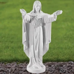 Statues & Sculptures Jesus^Jesus Christ 79cm Marble Resin Garden Statue