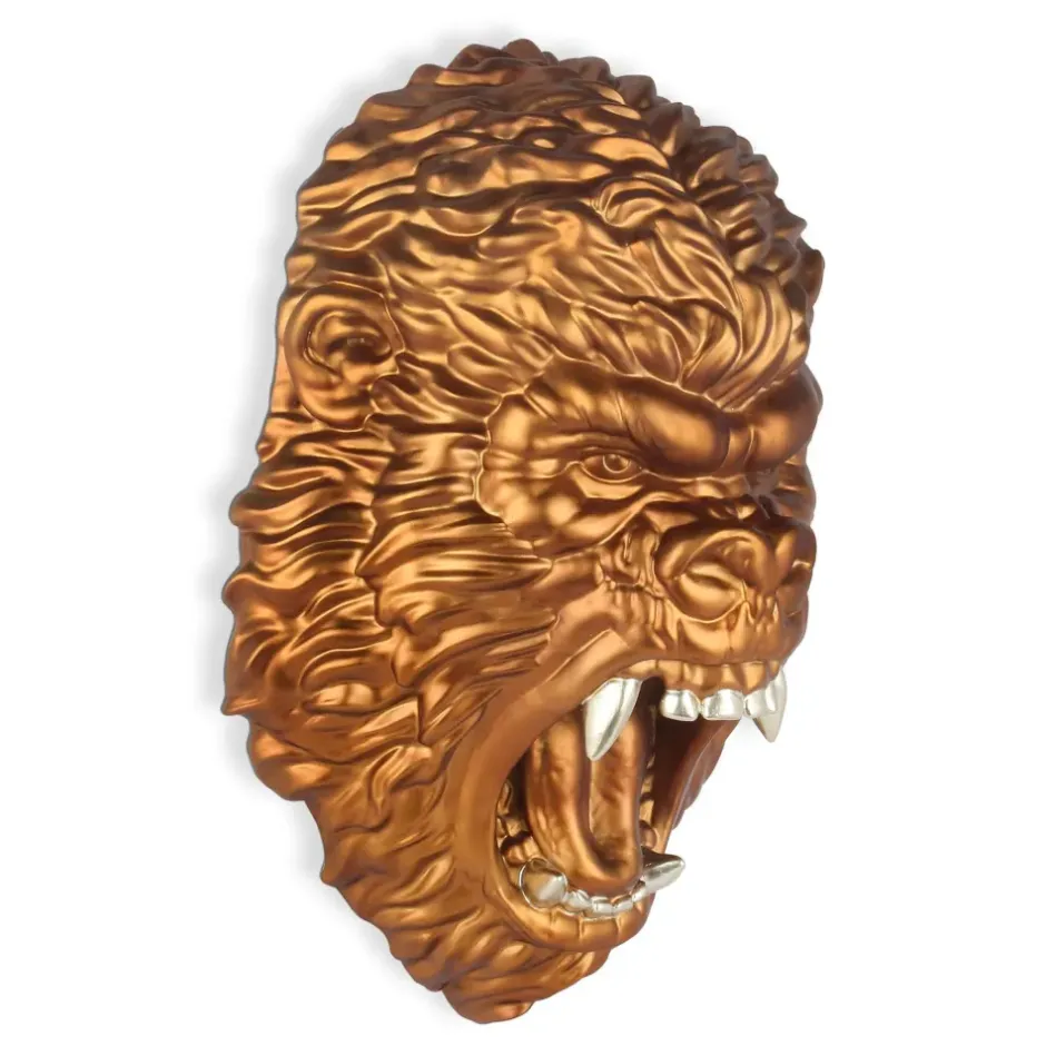 Statues & Sculptures Wall Art|Animals^King Gorilla 43cm Bronze Resin Wall Sculpture