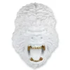 Statues & Sculptures Wall Art|Animals^King Gorilla 43cm White Resin Wall Sculpture