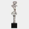 Statues & Sculptures Giant|Floor Standing^Liquid Fusion 238cm Silver Metal Garden Sculpture