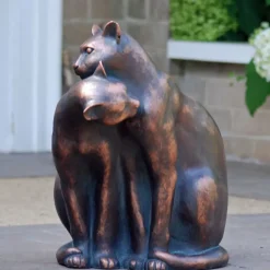 Statues & Sculptures Cats^Love Cats Bronze Resin Garden Ornament
