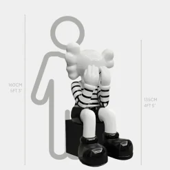 Statues & Sculptures Figurative|Floor Standing^Lucify Hide 135cm Black & White Resin Indoor Sculpture