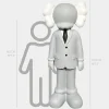 Statues & Sculptures Giant|Figurative^Lucify Vogue 200cm Grey Resin Indoor Sculpture