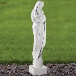 Statues & Sculptures Virgin Mary^Madonna & Child 45cm Marble Resin Garden Statue