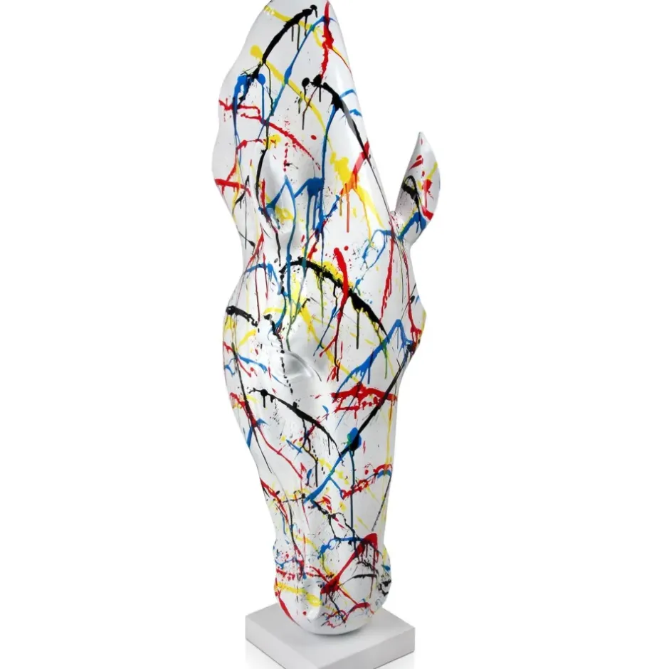 Statues & Sculptures Floor Standing|Animals^Majestic Horse Head 151cm Multicoloured Resin Sculpture