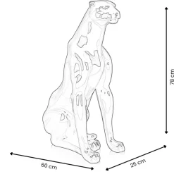Statues & Sculptures Floor Standing|Animals^Majestic Panther 78cm Bronze Resin Indoor Sculpture