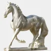 Statues & Sculptures Horses|Modern^Majestic Stallion 200cm White Marble Garden Statue