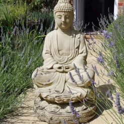 Statues & Sculptures Buddha^Meditation Buddha Stone Garden Statue