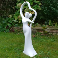 Statues & Sculptures Modern^Modern Romance 80cm Marble Resin Garden Statue