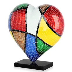 Statues & Sculptures Table Top|Pop Art^Mosaic Heart v2 46cm Pop Art Resin Indoor Sculpture