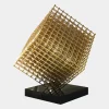 Statues & Sculptures Table Top|Floor Standing^Multiverse 100cm Gold Geometric Metal Garden Sculpture