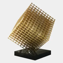 Statues & Sculptures Table Top|Floor Standing^Multiverse 100cm Gold Geometric Metal Garden Sculpture