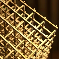 Statues & Sculptures Floor Standing|Abstract^Multiverse 120cm Gold Geometric Metal Garden Sculpture