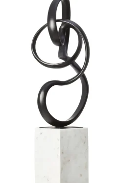 Statues & Sculptures Table Top|Abstract^Mystical Grace 60cm Black Metal Indoor Sculpture