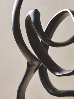 Statues & Sculptures Table Top|Abstract^Mystical Grace 60cm Black Metal Indoor Sculpture