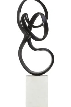 Statues & Sculptures Table Top|Abstract^Mystical Grace 60cm Black Metal Indoor Sculpture