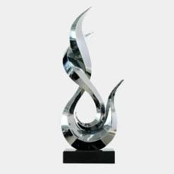 Statues & Sculptures Table Top|Floor Standing^Nexus Ignite 93cm Silver Metal Indoor Sculpture v1