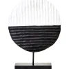 Statues & Sculptures Table Top|Abstract^Night & Day 41cm Black & White Wood Indoor Sculpture