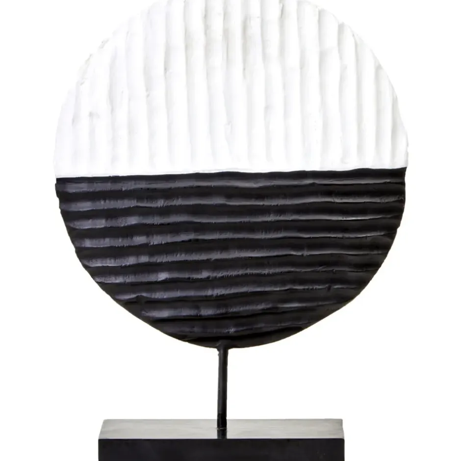 Statues & Sculptures Table Top|Abstract^Night & Day 41cm Black & White Wood Indoor Sculpture